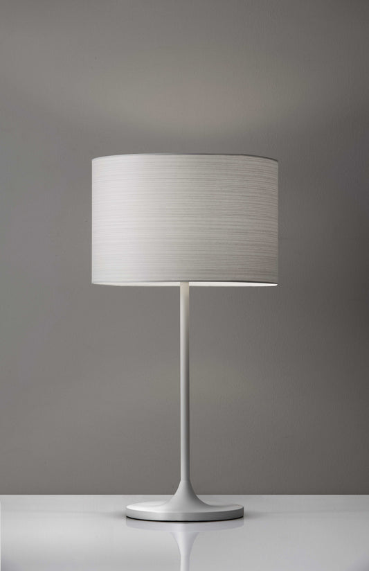 White On White Metal Table Lamp-4