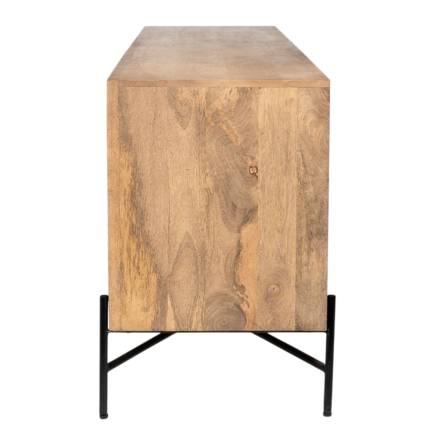 78" Brown Solid Wood Sideboard with Four Doors-6