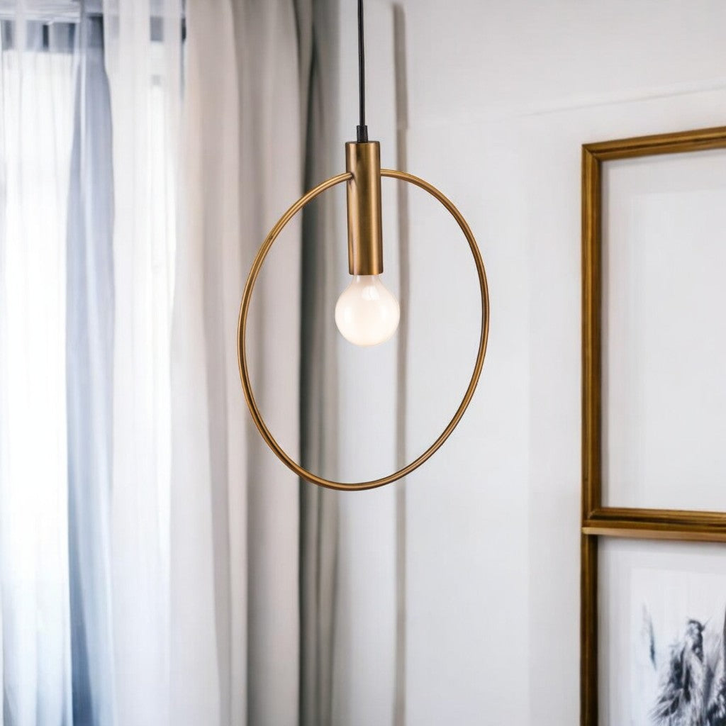 Gold Ring Metal Dimmable Chandelier-1
