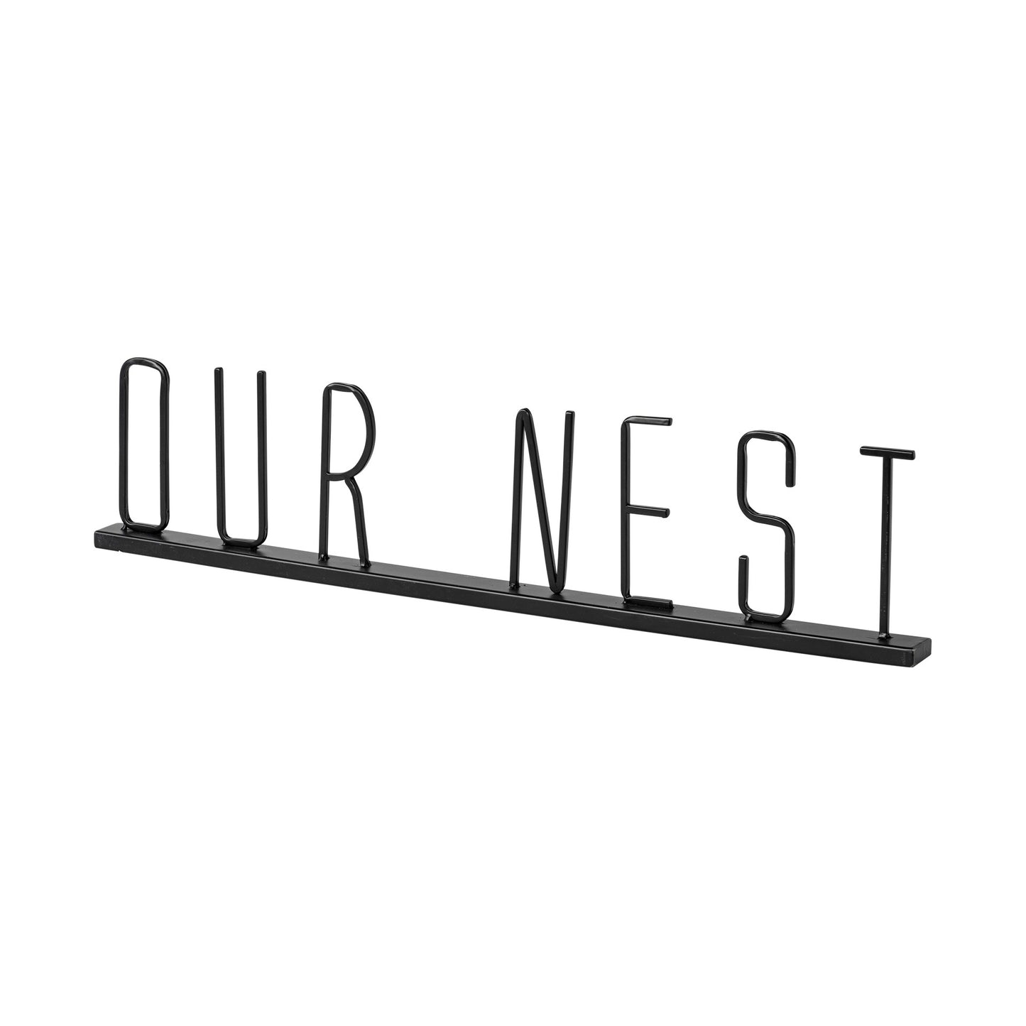24" Black Metal Our Nest Tabletop Sculpture-1