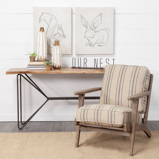 24" Black Metal Our Nest Tabletop Sculpture-7