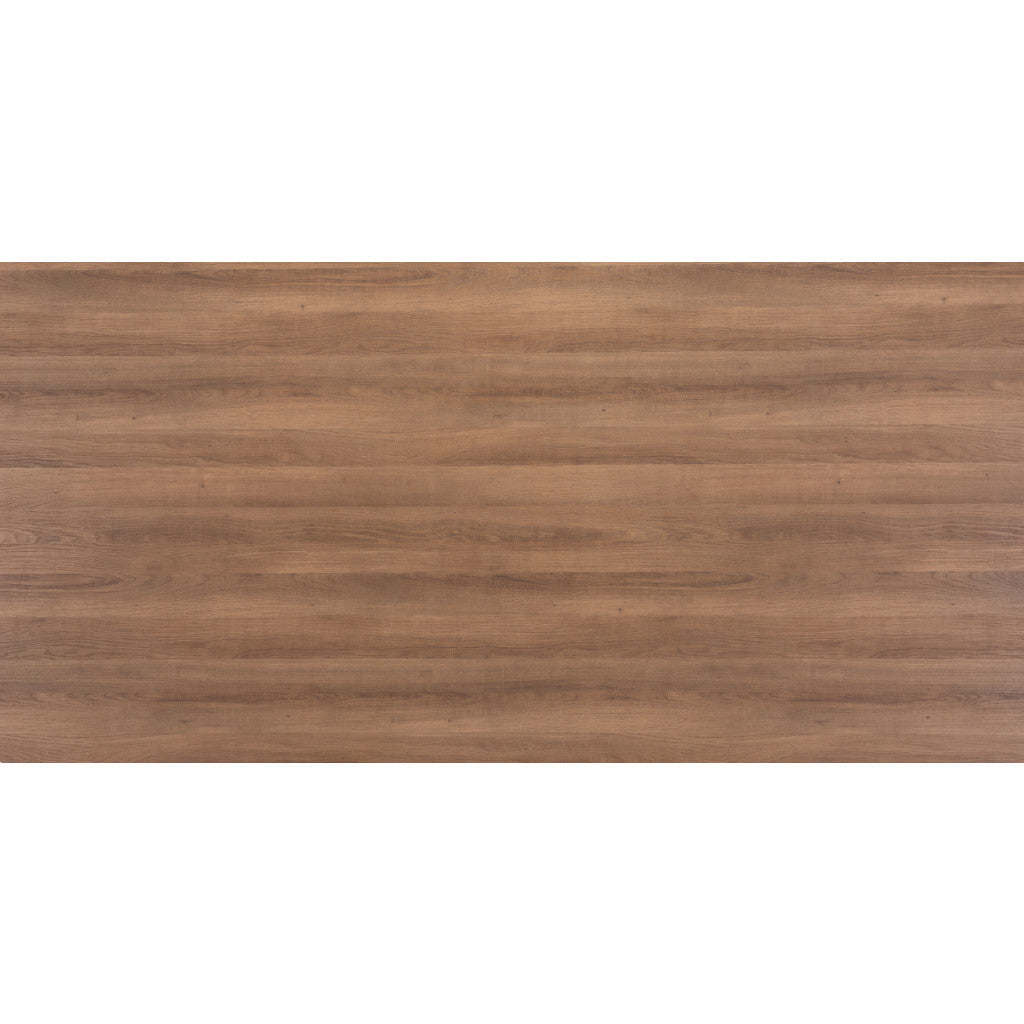 79" Wood Brown And Gray Steel Dining Table-5