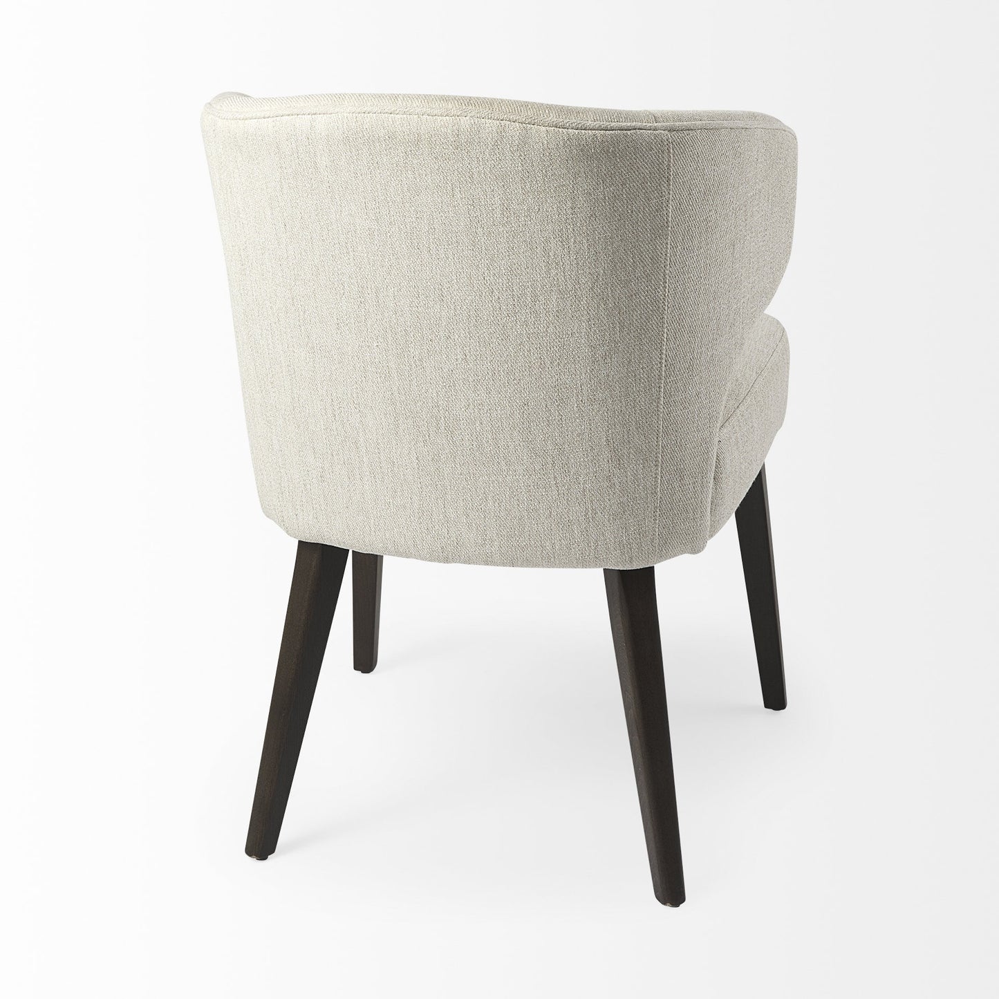 Ivory and Black Wingback Dining Side Chair-5