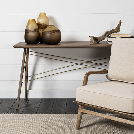 11" Yellow Abstract Cylinder Crystal Glass Table Vase-5