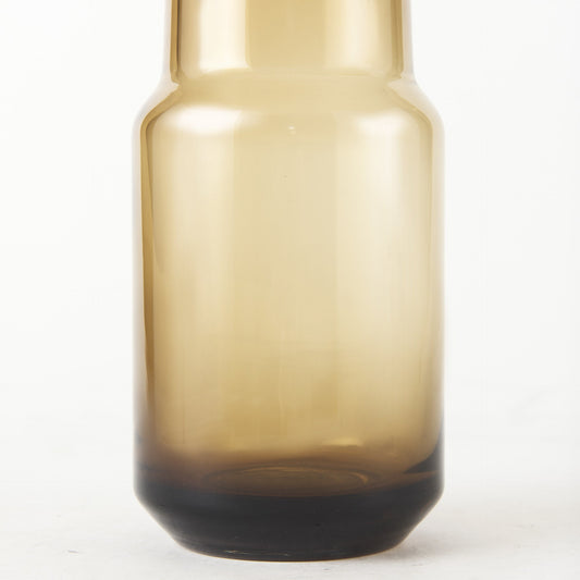 12" Brown Cylinder Crystal Glass Table Vase-3