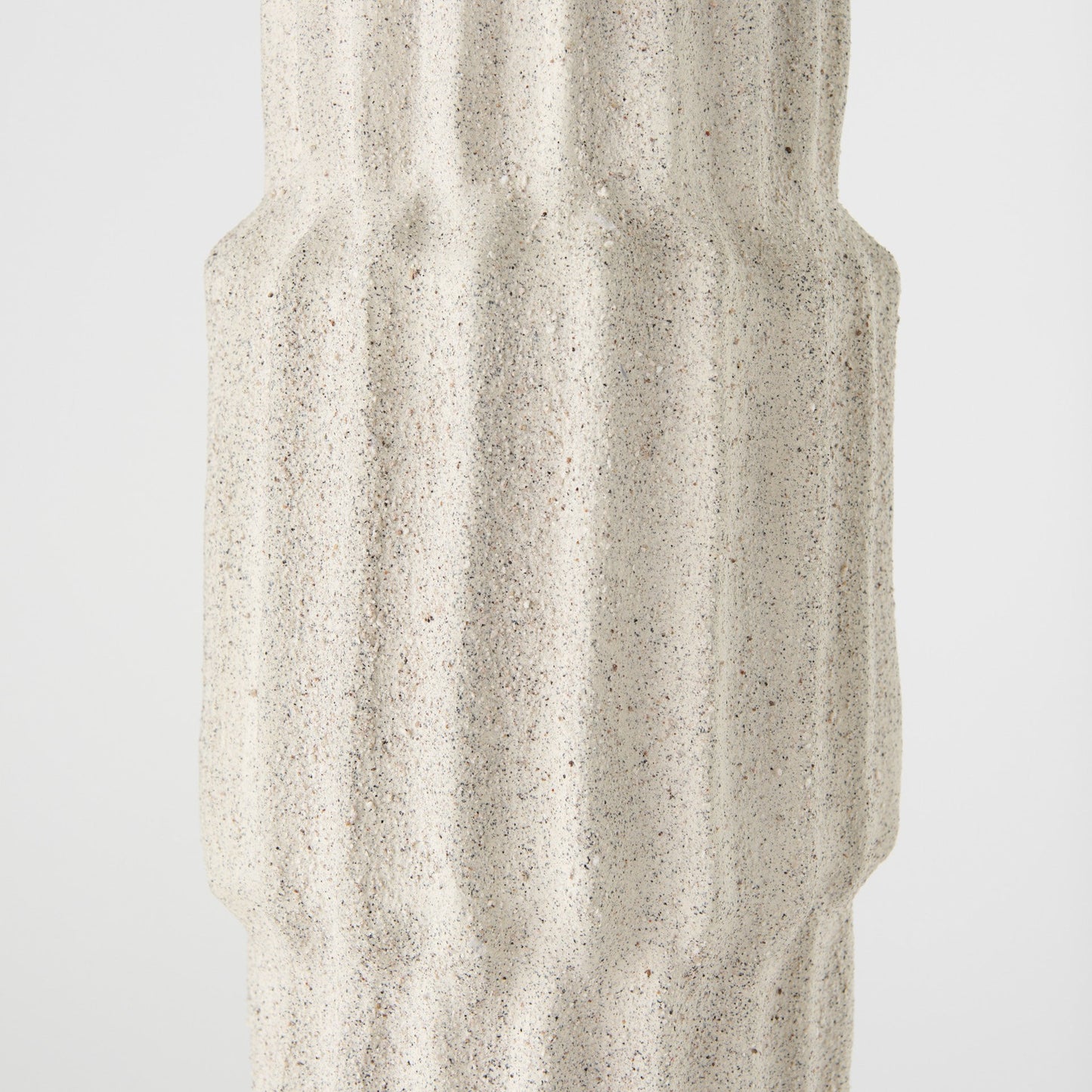 23" Cream Abstract Cylinder Ceramic Table Vase-3