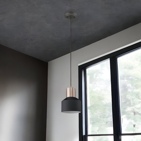 Matte Black and Rose Gold Pendant Hanging Light-6