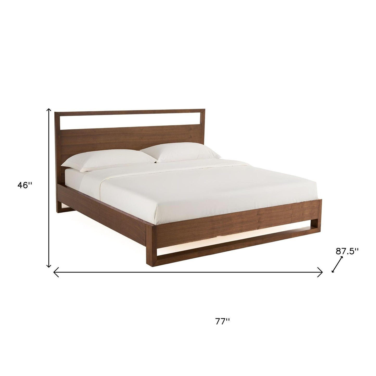 Brown Wood And California King Bed Frame-6