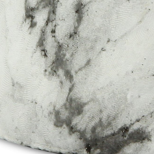 6" White and Gray Marbleized Ceramic Indoor Outdoor Round Pot Planter-5