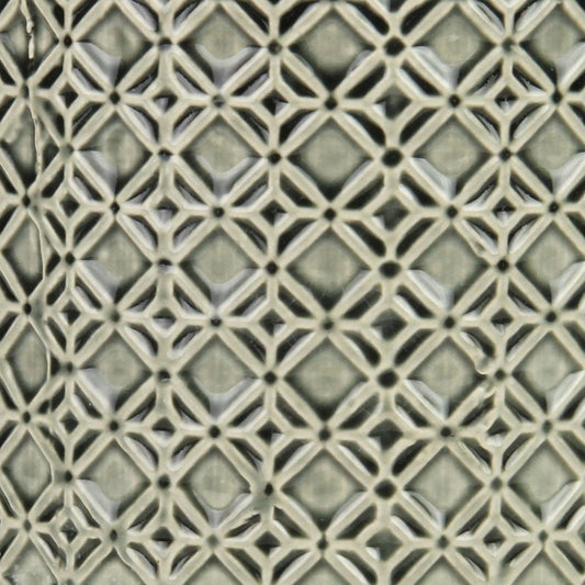 6" Gray Geometric Ceramic Indoor Outdoor Round Pot Planter-5