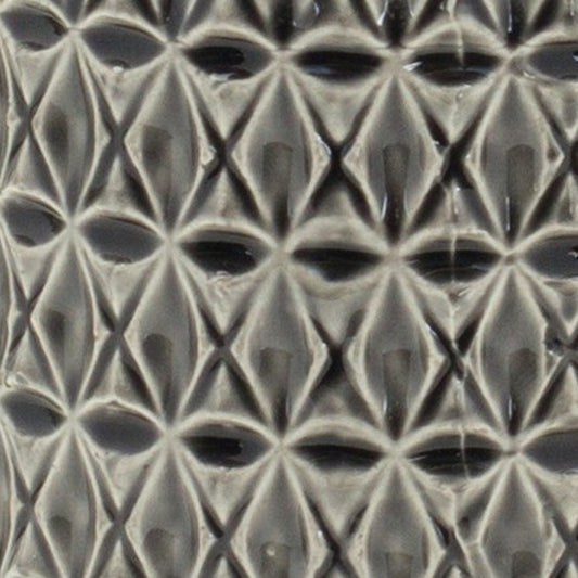 8" Gray Geometric Bud Terracotta Table Vase-2