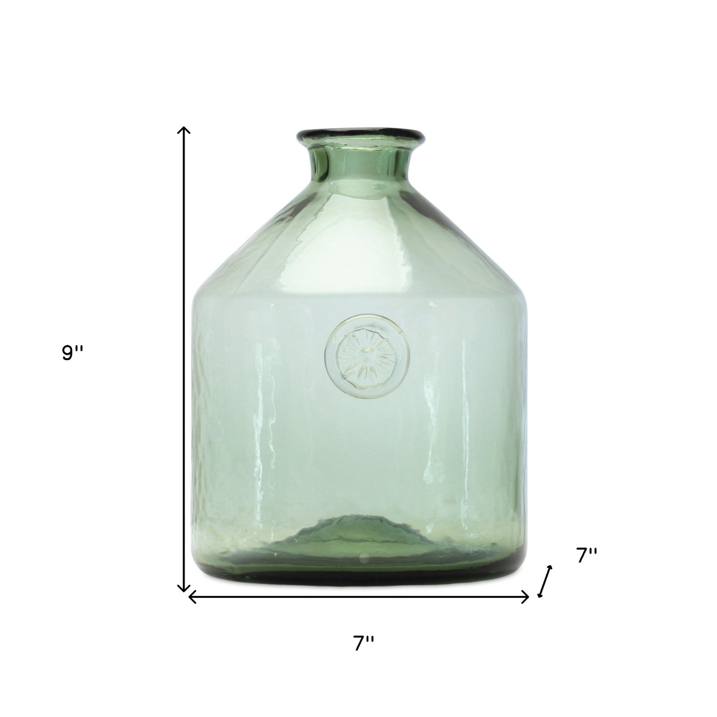 9" Sage Green Cylinder Glass Table Vase-3