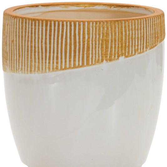 Brown 10 Ounce Round Pot Planter No additional pieces included-2