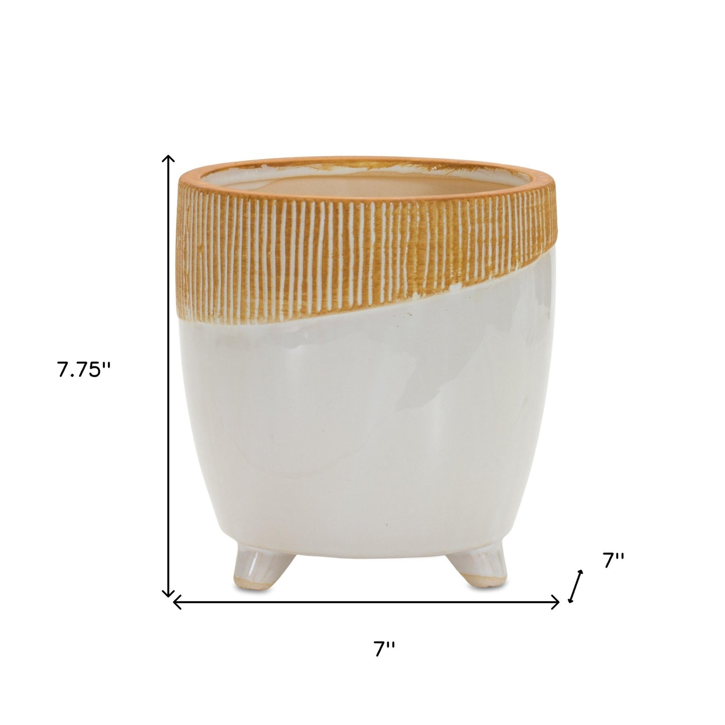 Brown 10 Ounce Round Pot Planter No additional pieces included-5