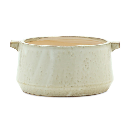 Beige Clay 5.54113 ounce Round Pot Planter-0