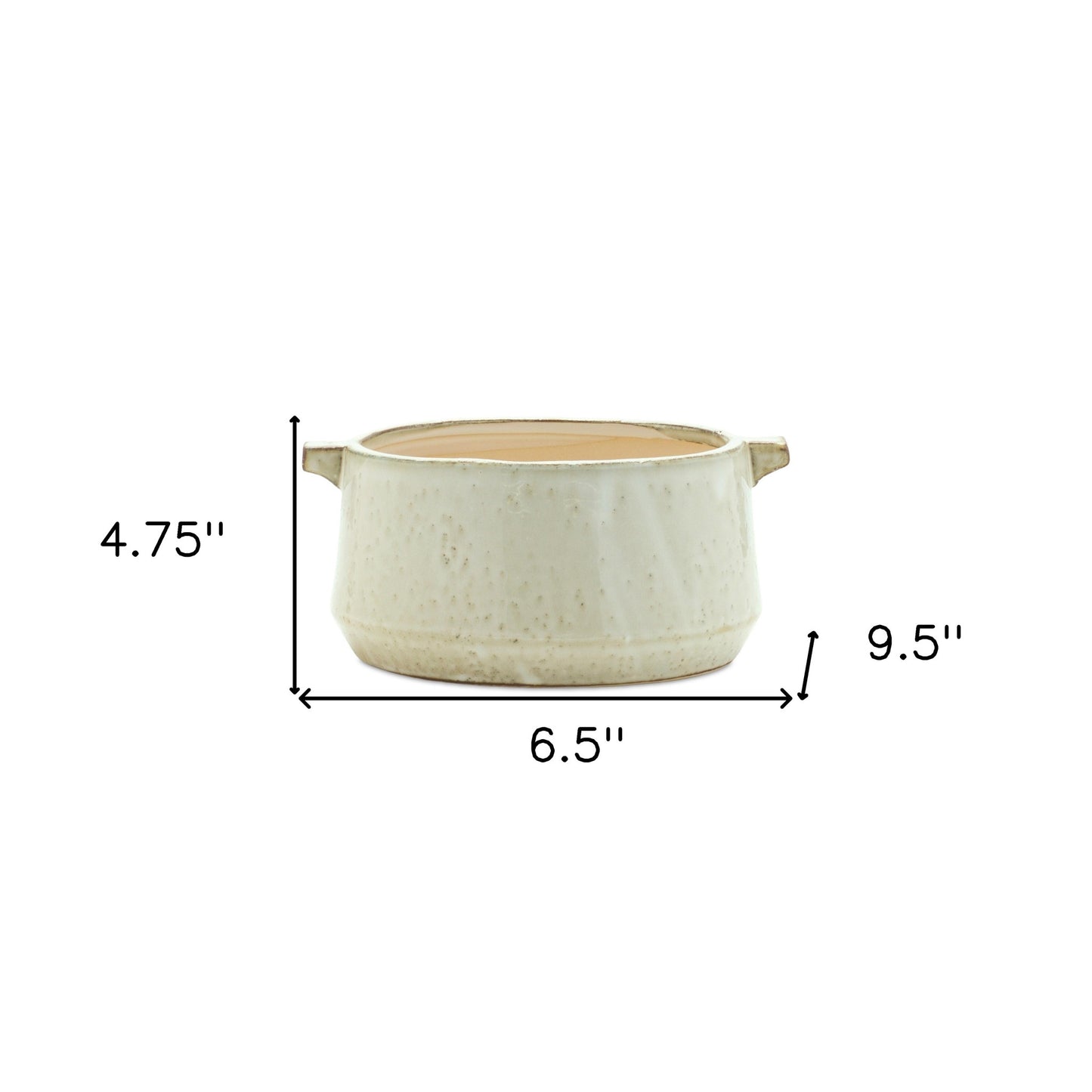 Beige Clay 5.54113 ounce Round Pot Planter-4
