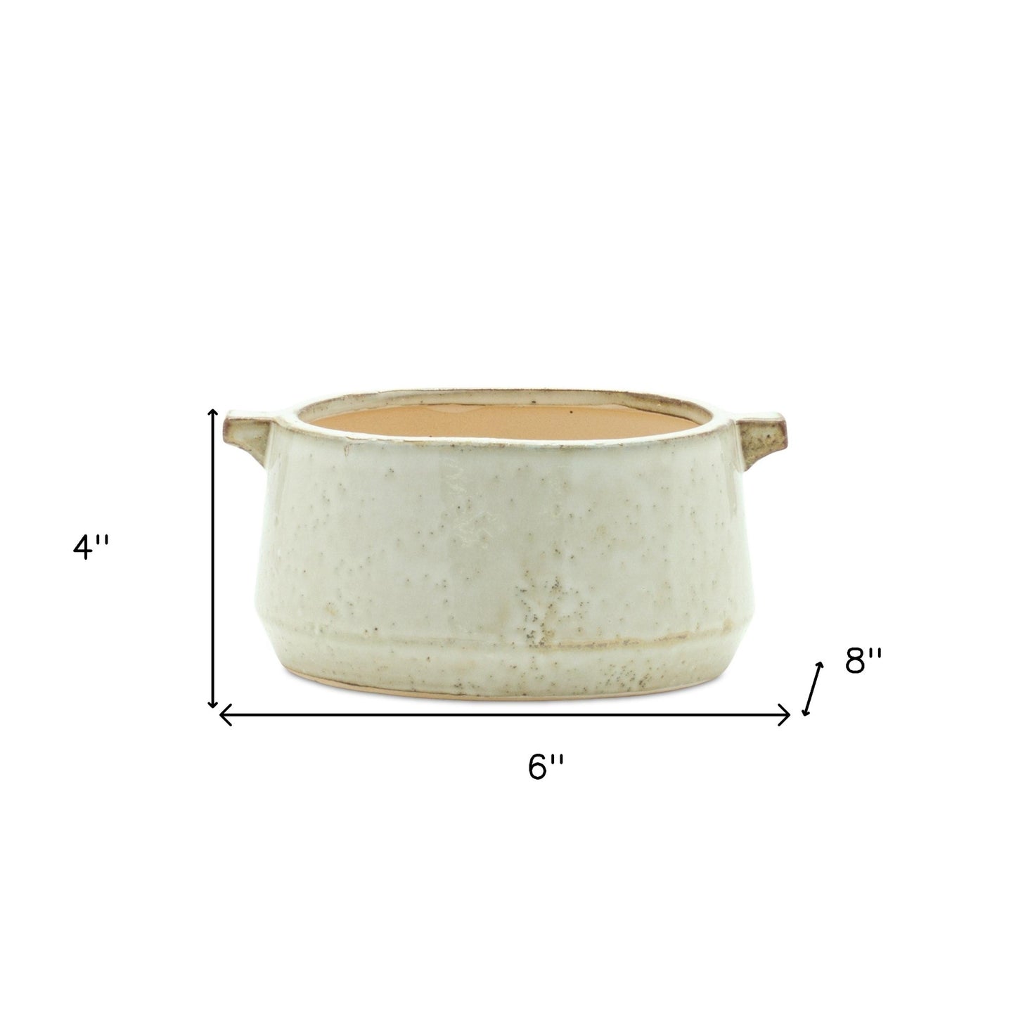 6" Gray Clay Round Pot Planter-5