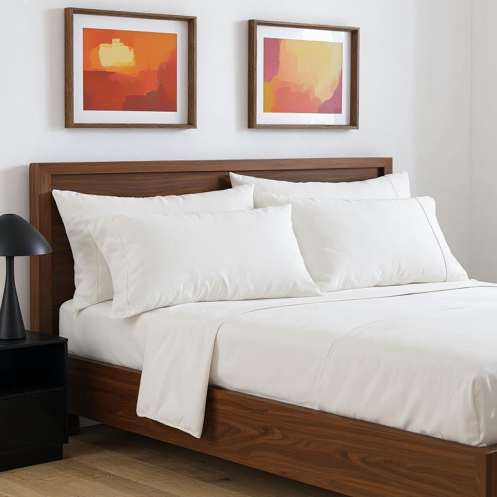 Six Piece White Microfiber Sheet Set-0