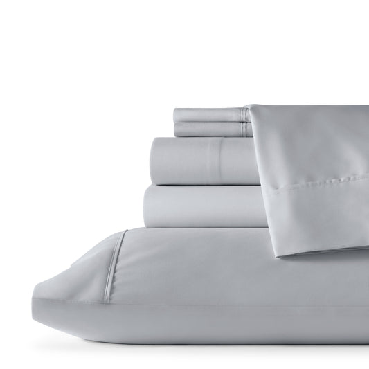 Six Piece Silver Microfiber Queen Sheet Set-1