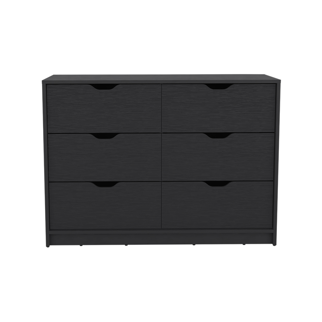 42" Black Four Drawer Dresser-1