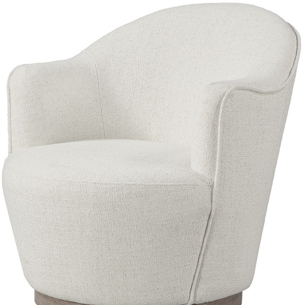 27" Off White Fabric Swivel Barrel Chair-3