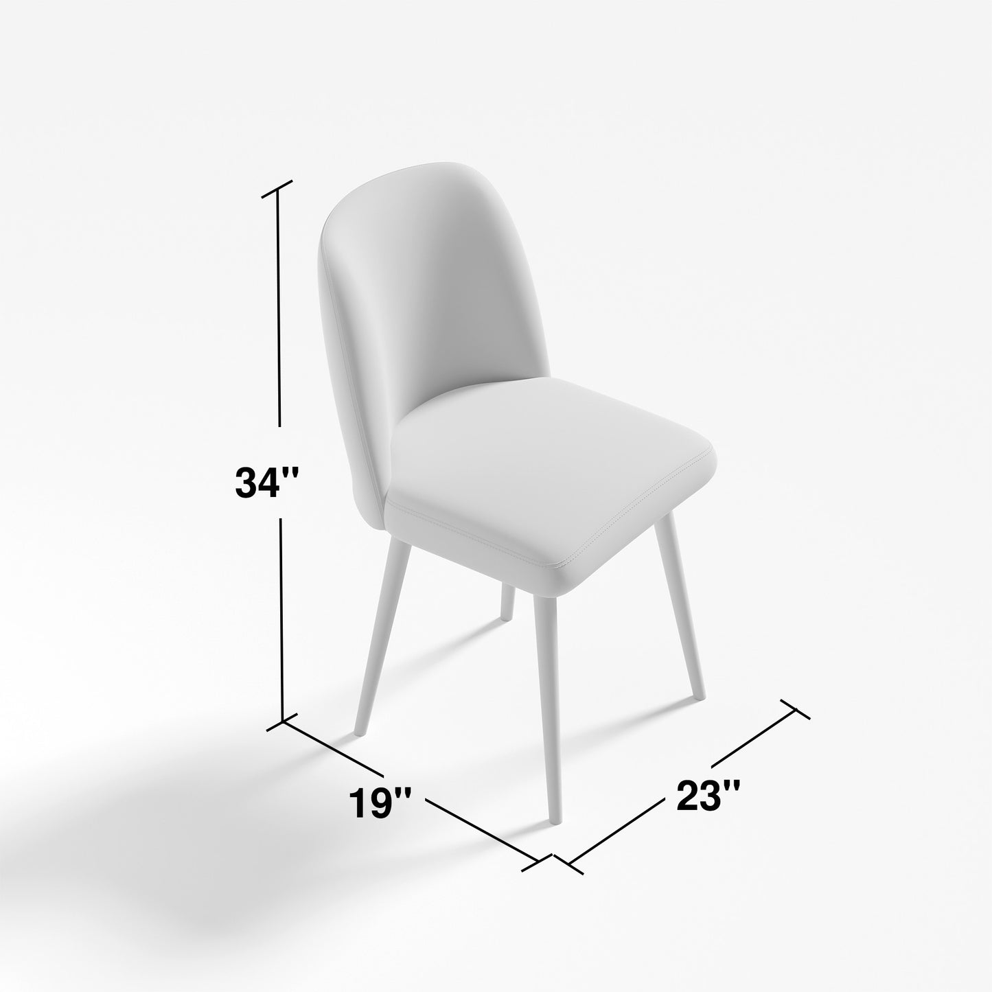 Set of Two Beige and Gold Upholstered Fabric Dining Side Chairs-8