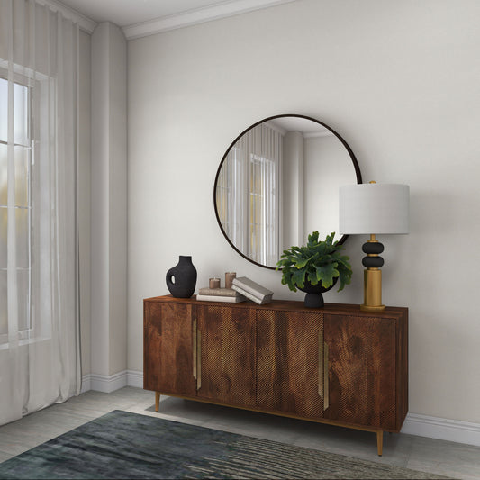 12" Black Aluminum Modern Abstract Table Vase-7