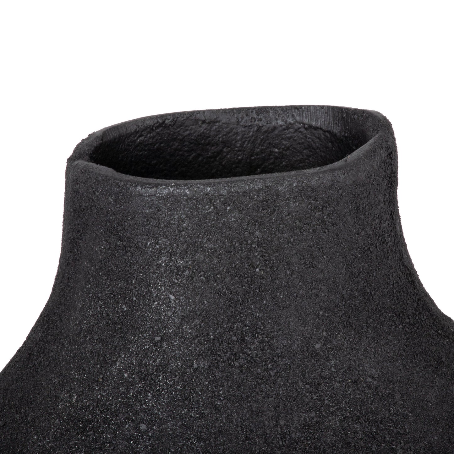12" Black Aluminum Modern Abstract Table Vase-3