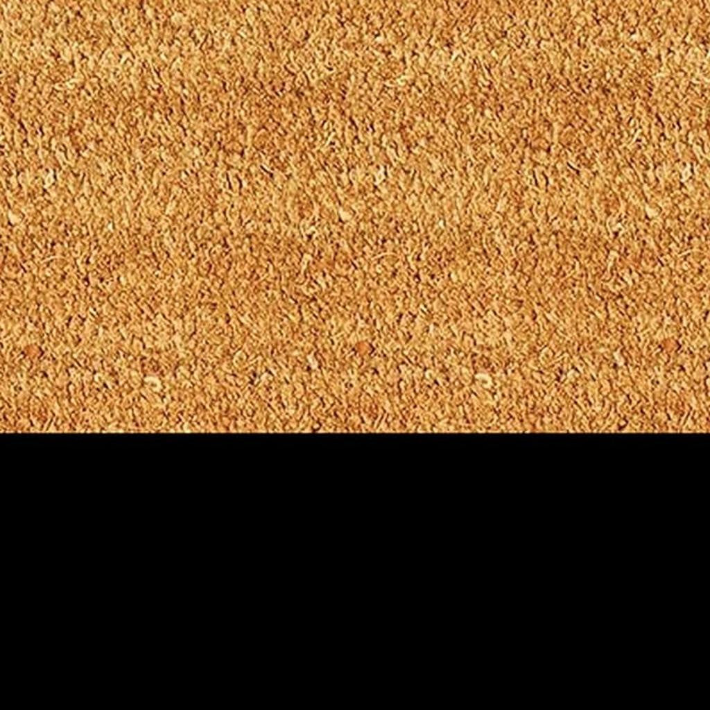 24" X 36" Natural And Black Color Block Hello Outdoor Coir Door Mat-1