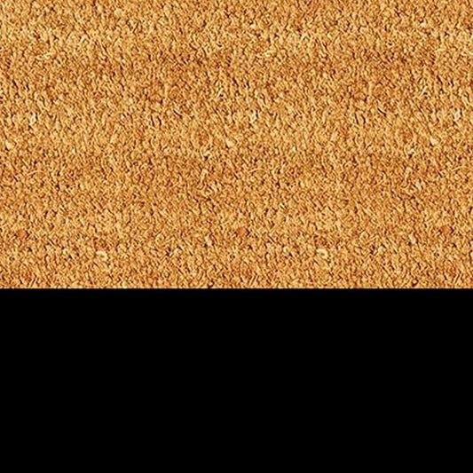 24" X 36" Natural And Black Color Block Hello Outdoor Coir Door Mat-1