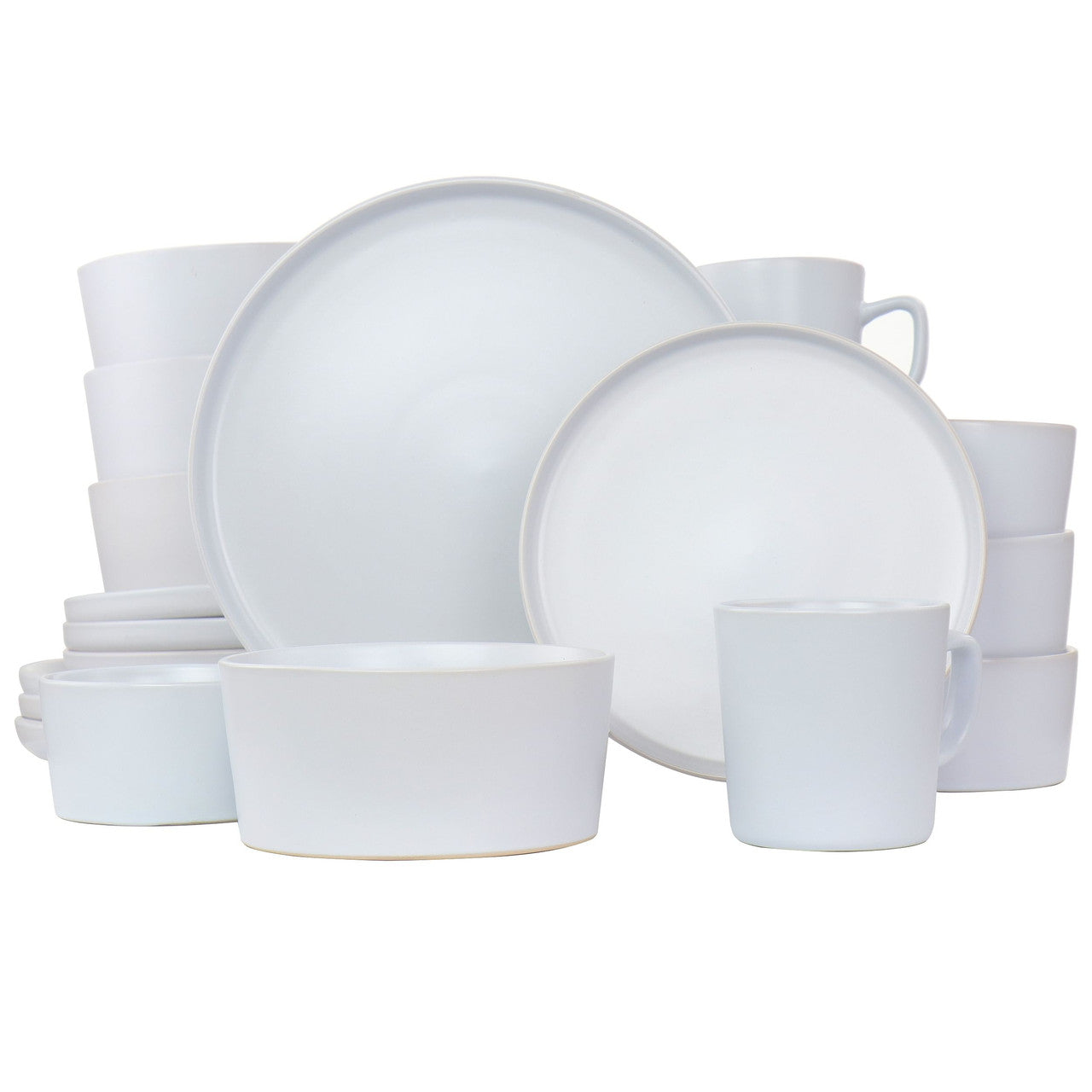 Elama Luxmatte White 20 Piece Dinnerware Set-0