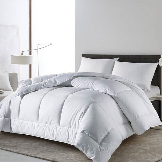 Twin Size All Seasons Soft White Polyester Down Alternative Comforter-0