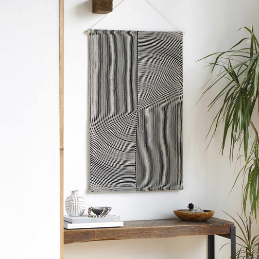 Lanse Black and White Geometric Wall Hanging-0