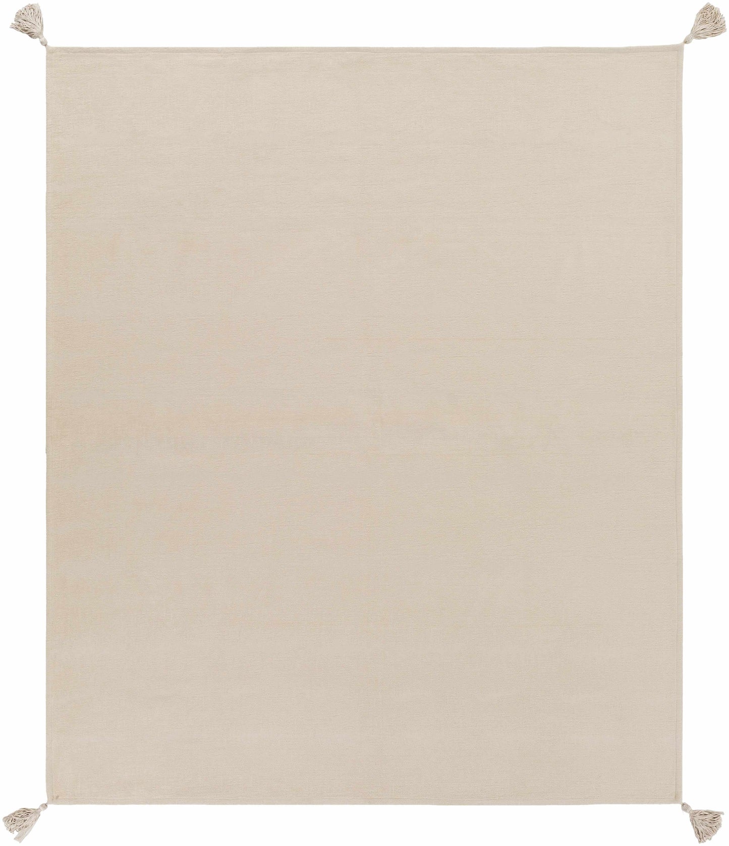 Beige Cotton Throw Blanket-2