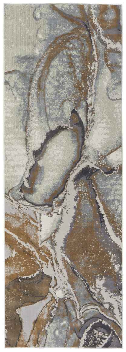Clio Modern Abstract - Gray/Brown Area Rug-6