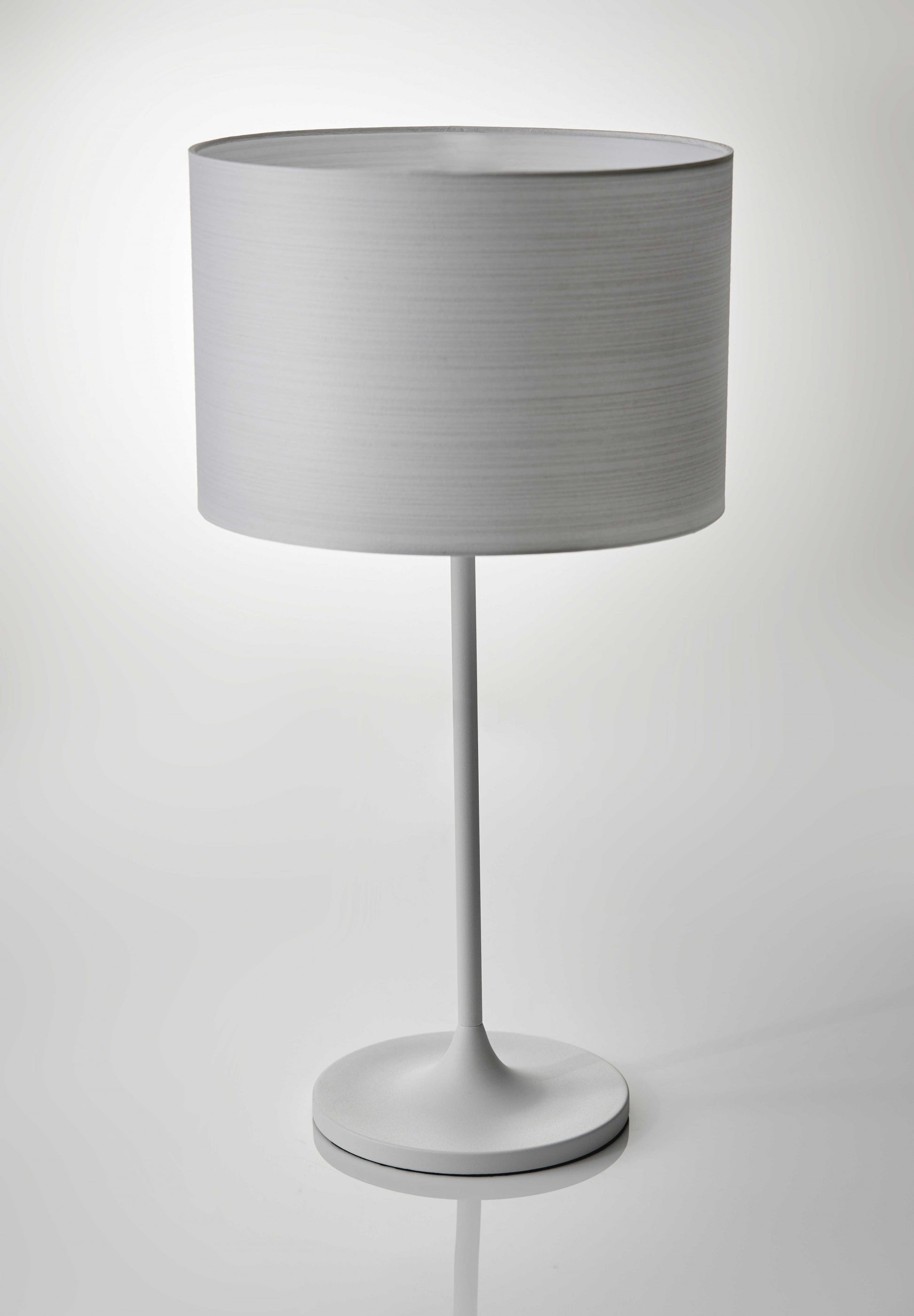 White On White Metal Table Lamp-6