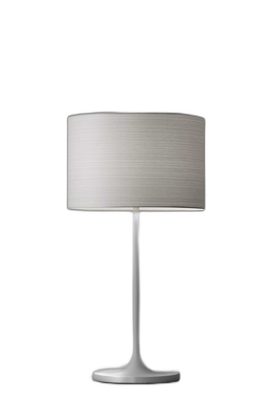 White On White Metal Table Lamp-1