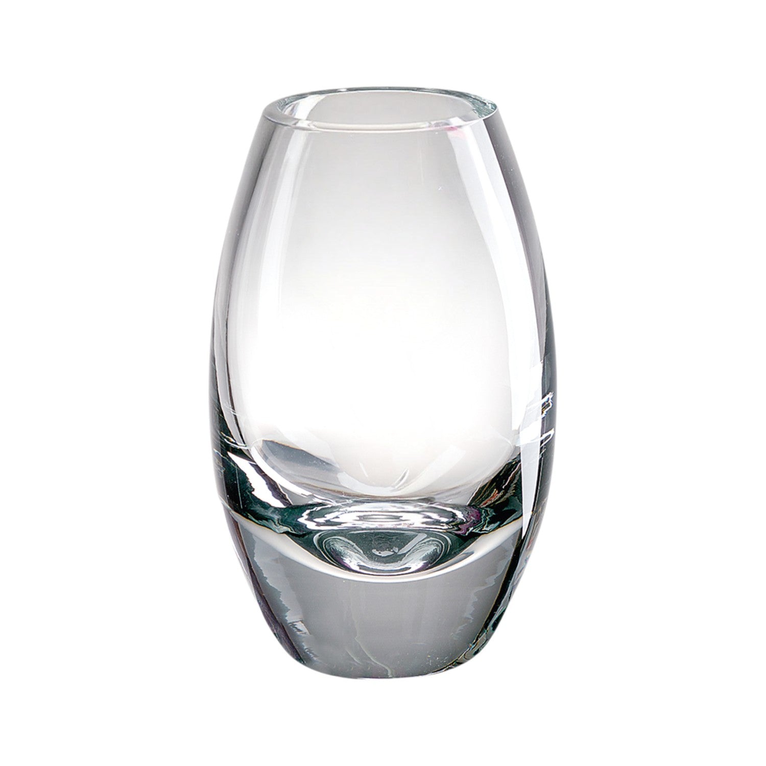 9" Clear Oval Lead Free Crystal Table Vase-1