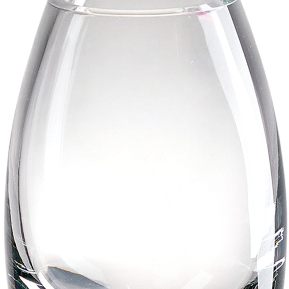 9" Clear Oval Lead Free Crystal Table Vase-3