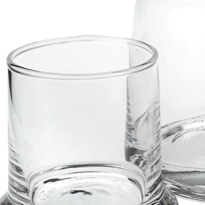Set of Two Clear Crystal Glass Stemless Carafe And Drinking Glass-2