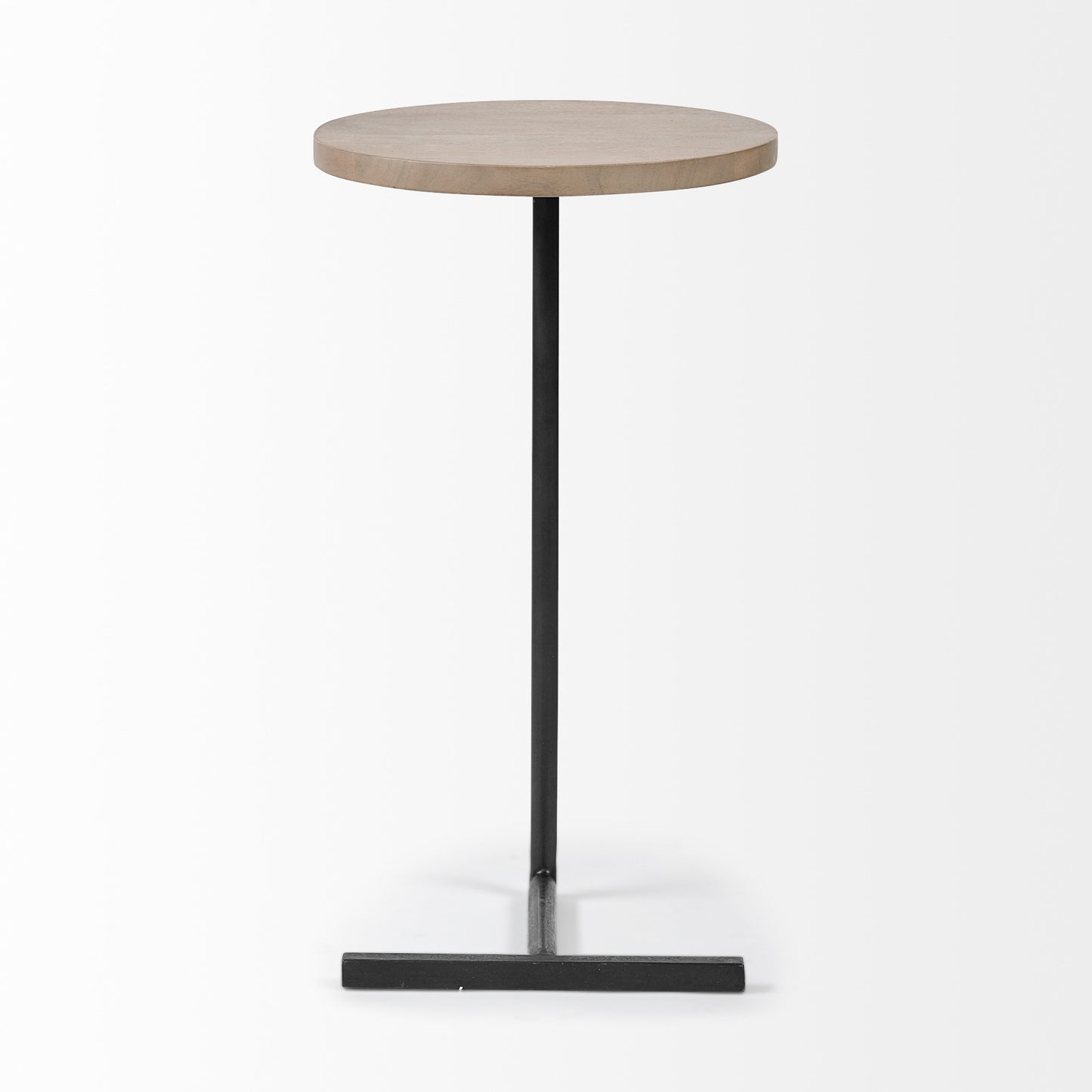 15" Natural and Black Solid Wood and Metal-2