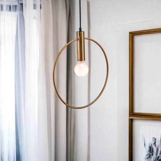 Gold Ring Metal Dimmable Chandelier-1