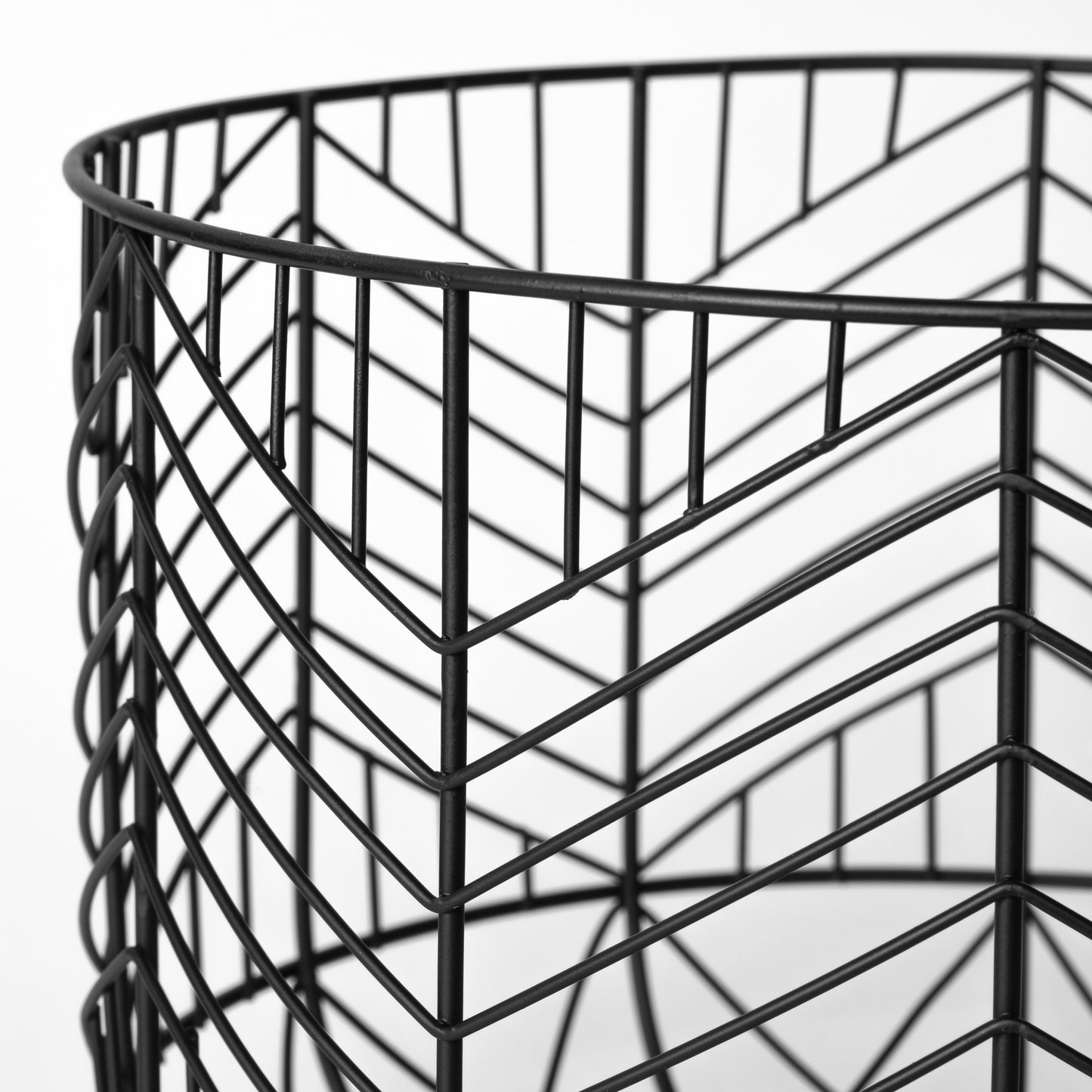 Set of Two Black Metal Tabletop Sculpture-4