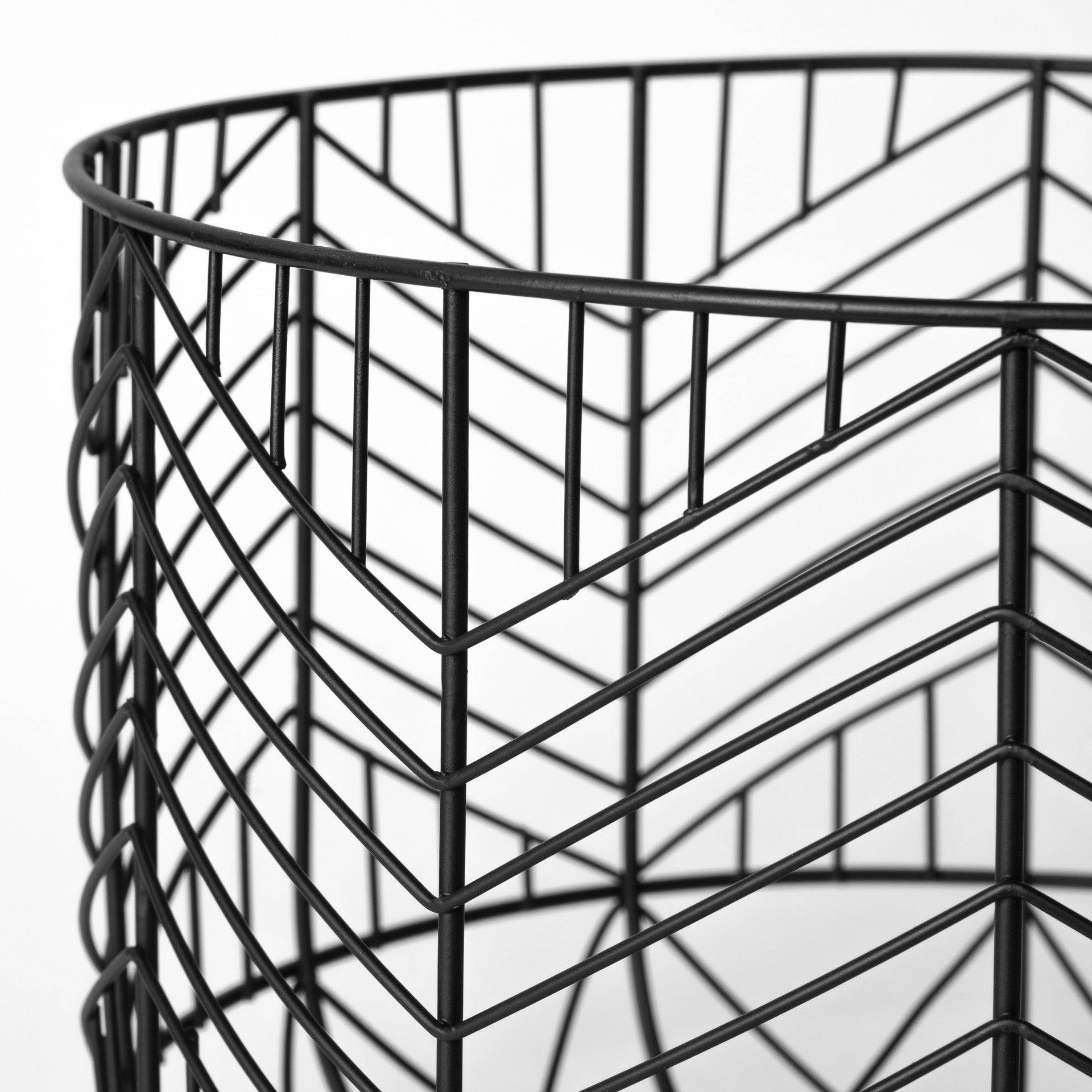 Set of Two Black Metal Tabletop Sculpture-4