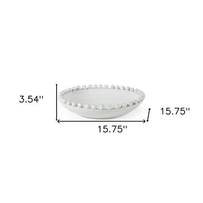 4" Off White Ceramic Tabletop Sculpture-5