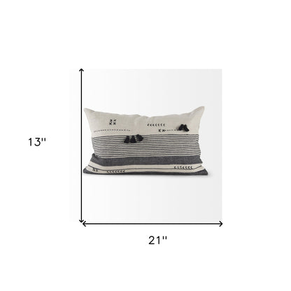 Light Gray Detailed Lumbar Throw Pillow Cover-8