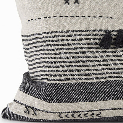 Light Gray Detailed Lumbar Throw Pillow Cover-6