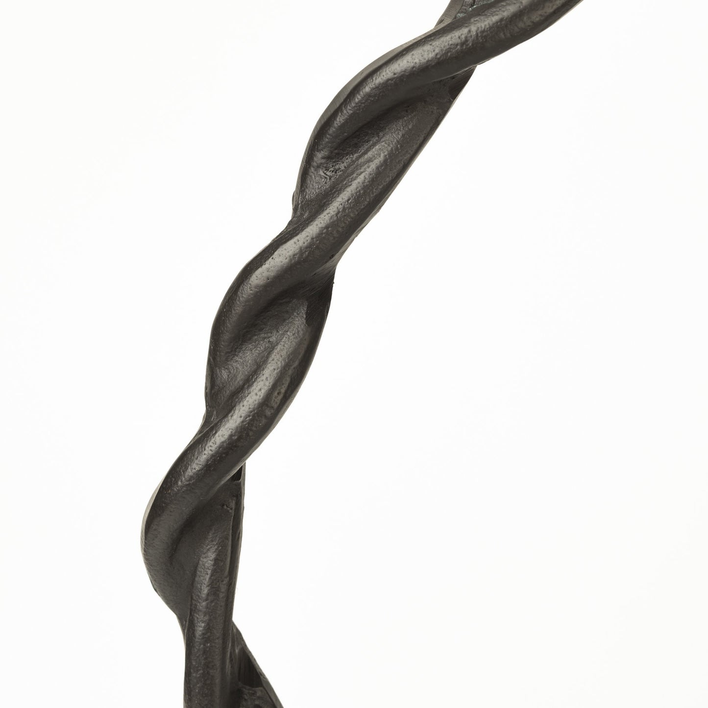 23" Black Metal Round Braided Tabletop Sculpture-4