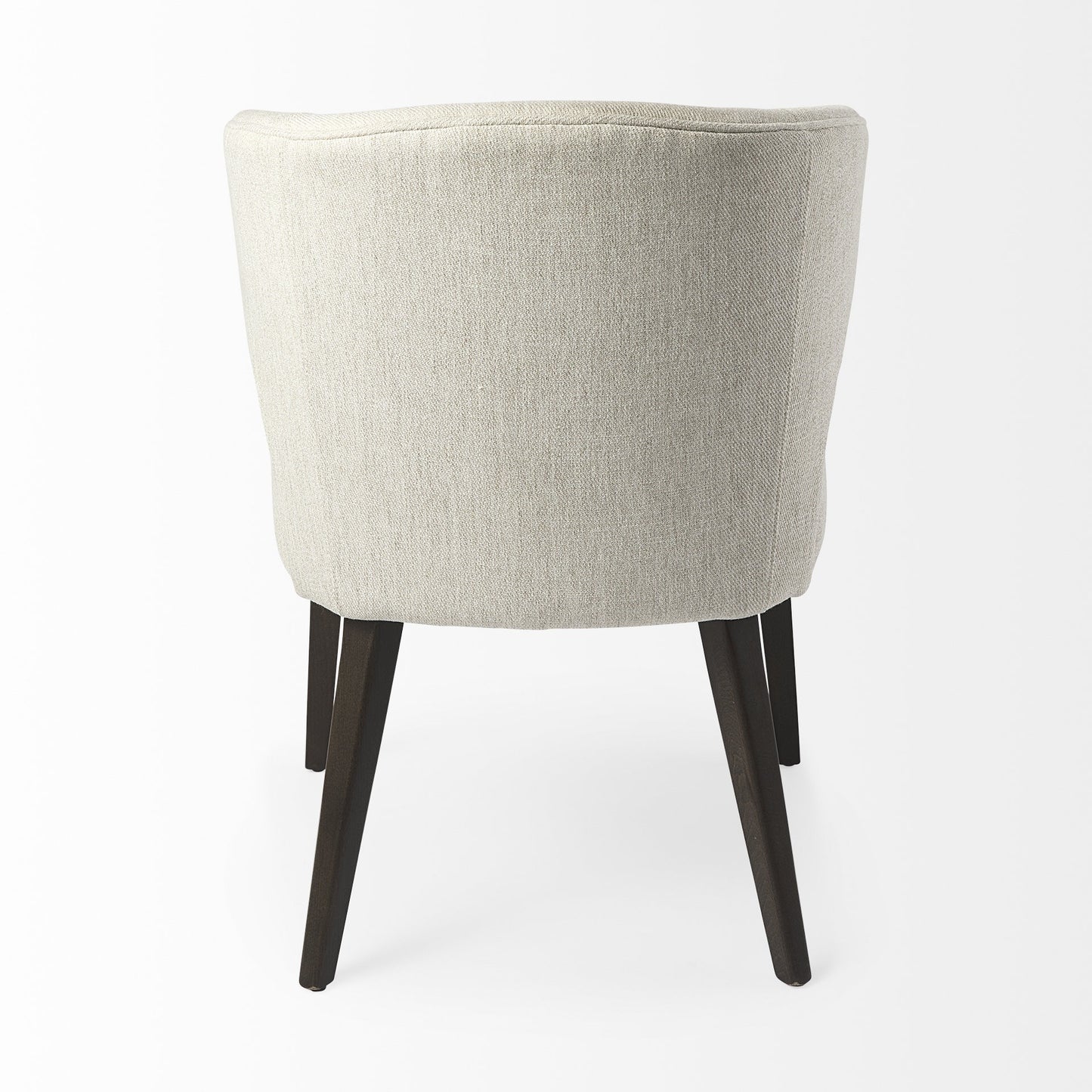 Ivory and Black Wingback Dining Side Chair-4