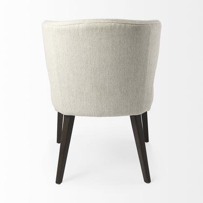 Ivory and Black Wingback Dining Side Chair-4